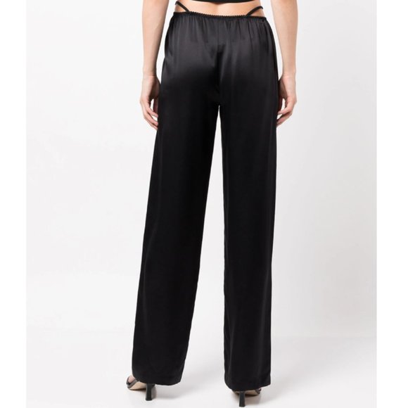 NEW Alexander Wang Crystal Thong Silk Wide Leg Pants Size S Women NWOT - Picture 5 of 9